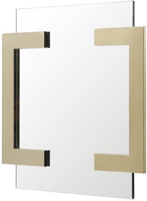 Whiteline Modern Living Sumo square Mirror. Polished Gold Stainless Steel Frame