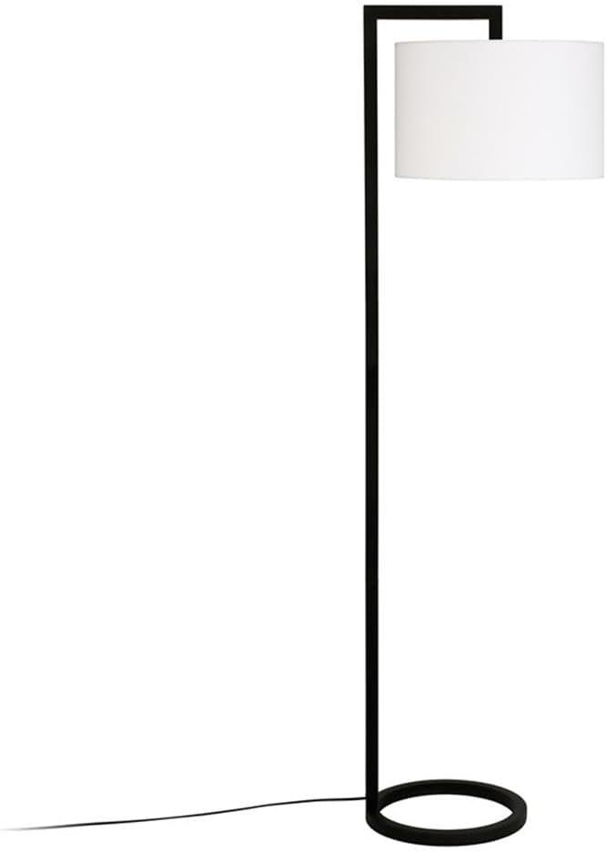 Carson Carrington  Saghamn Blackened Bronze Floor Lamp Black with Round Shade