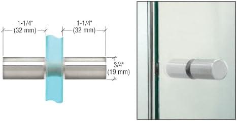 CRL SDK112CH Polished Chrome Cylinder Style Back-to-Back Shower Door Knobs