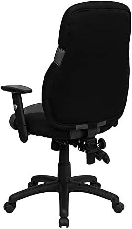 Flash Furniture Abbott High Back Ergonomic Black and Gray Mesh Swivel Task Office Chair with Adjustable Arms