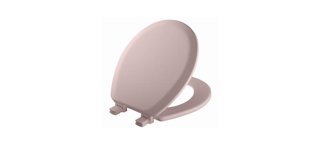 Cameron 41EC Wood Toilet Seat, Never Loosens and Easily Removes for Cleaning, ROUND