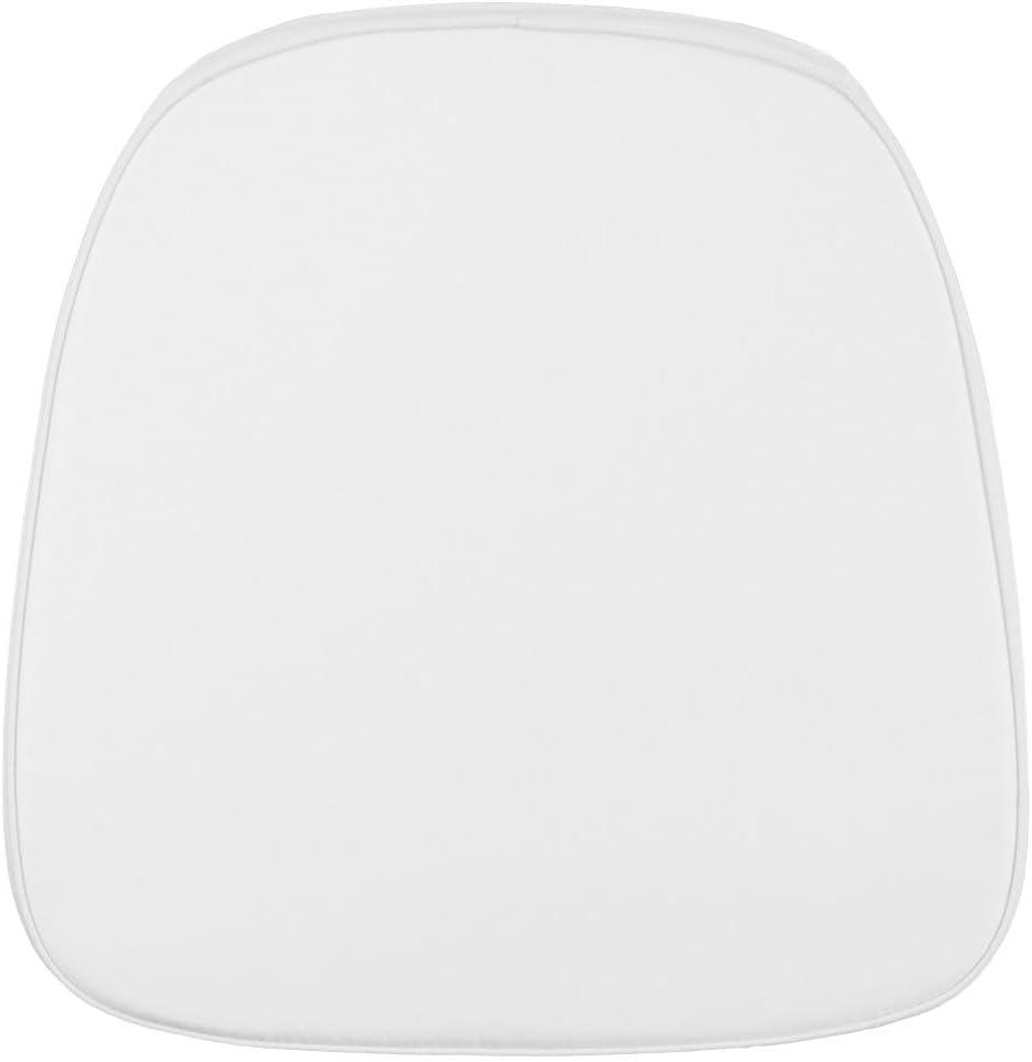 Flash Furniture Soft Snow White Fabric Chiavari Chair Cushion