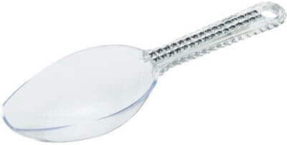 Clear Acrylic Scoop with Silver Gem Handle, 6.5 Inches