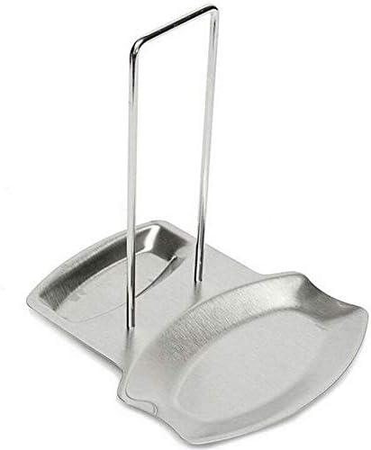 Namzi Lid and Spoon Rest,Pan Pot Cover Lid Rack Stand Organizer Spoon Rest Stove Organizer Storage Soup Spoon Rests Utensils Lid Holder Spoon Holder Lid Shelf Kitchen Utensils (Stainless Steel)