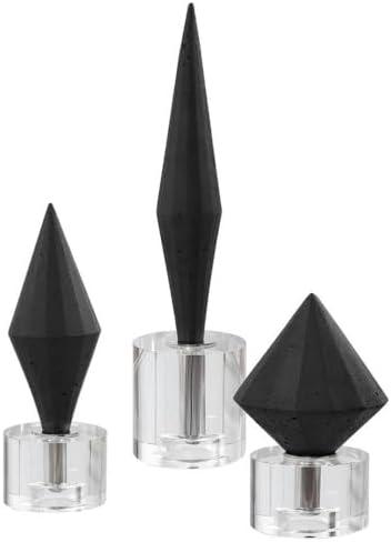 Uttermost Alize Black Diamond Modern Sculptures Set of 3