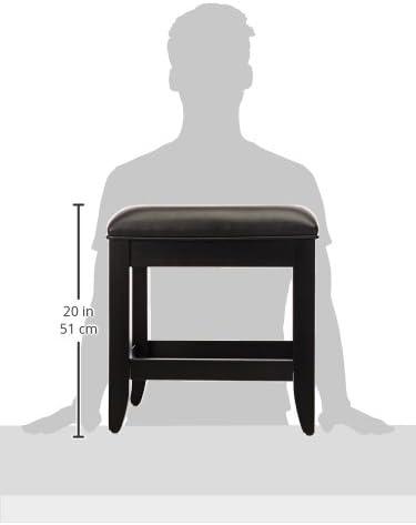 Bedford Vanity Bench Black - Homestyles