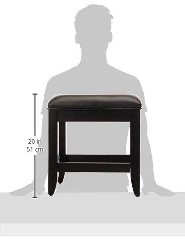 Bedford Vanity Bench Black - Homestyles