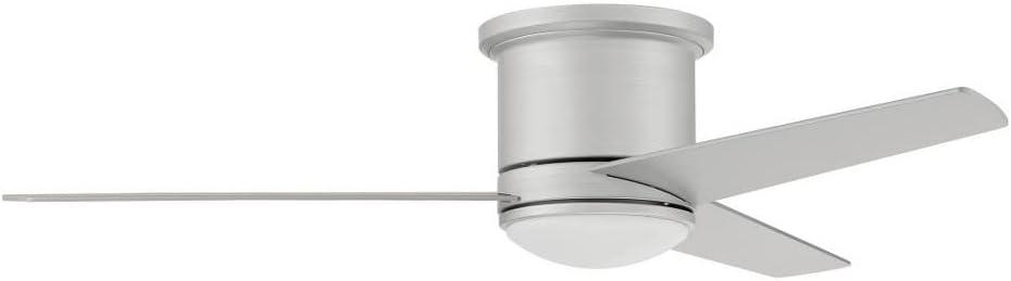 Cole 52" Flat Black Modern Ceiling Fan with LED Light and Remote