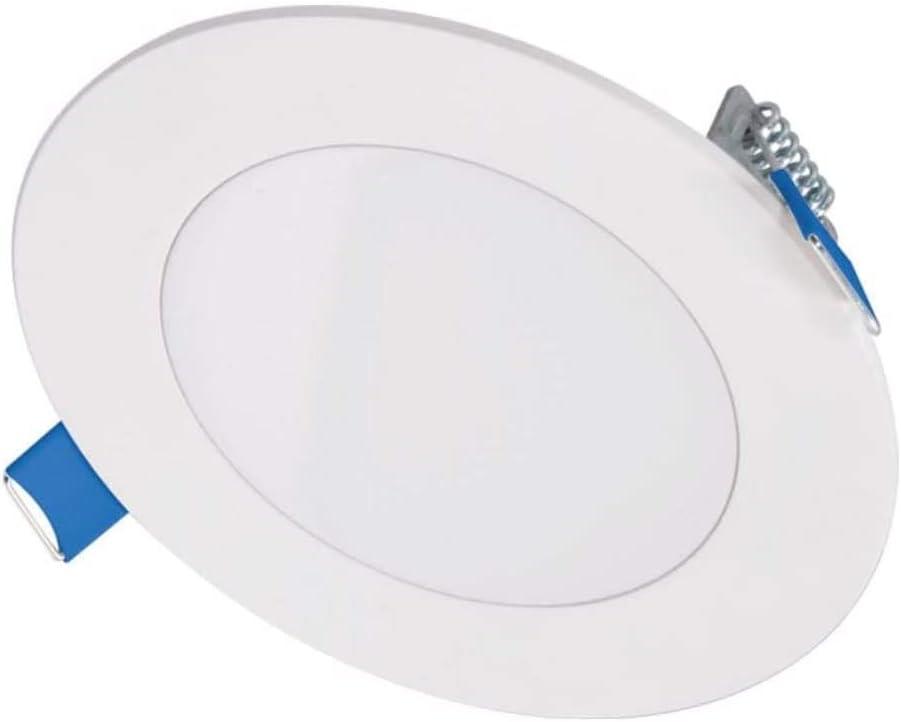 Halo HLB Lite Matte White 4 in. W LED Smart-Enabled Canless Recessed Downlight 10.1 W