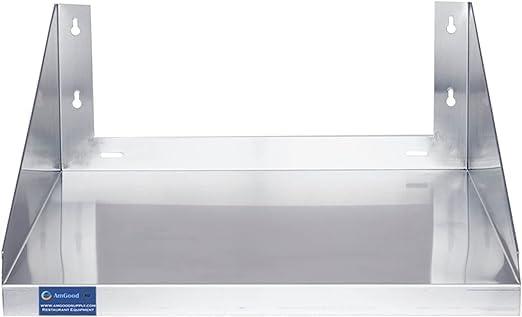 24" Stainless Steel Wall Shelf with Side Guards