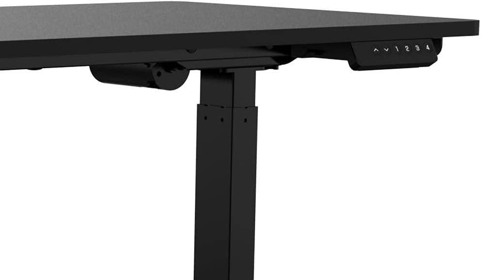 Monoprice WFH Single Motor Height Adjustable Sit-Stand Desk Table with 4 foot Top, Black, Laptop Computer Workstation - Workstream Collection