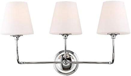 3 Light Bath Vanity In Classic Style 23.25 Inches Wide By 13.25 Inches High-Polished Chrome Finish Crystorama Lighting 2443-Op-Ch