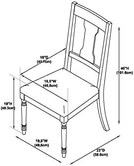 Io Slat Back Turned Leg Upholstered Side Chair (Set of 2)