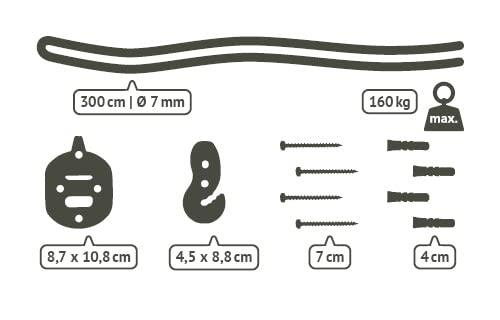 LA SIESTA CasaMount Multipurpose Suspension Hardware for Hammock Chairs
