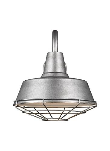 Generation Lighting Barn Light Weathered Pewter Large Cage