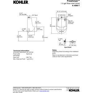 White Ceramic Wall-Mount Urinal with Top Spud