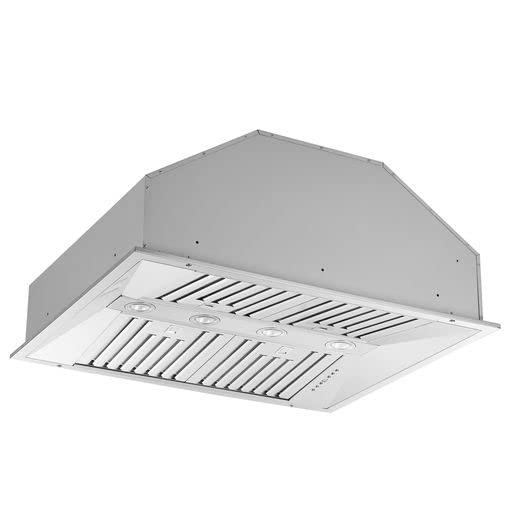Forno Altilia 36-inch Insert Range Hood, 1200 CFM Double Motor, 4 Speed Control, All Stainless Steel FRHRE5337-36