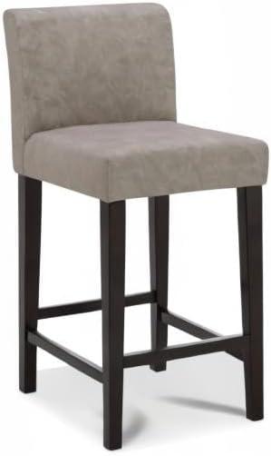 CHITA 25 inch Bar Stools Set of 2, Fabric in Fog Grey