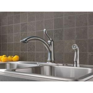 Linden Pull Out Sprayer Kitchen Sink Faucet, Single Handle Kitchen Faucet