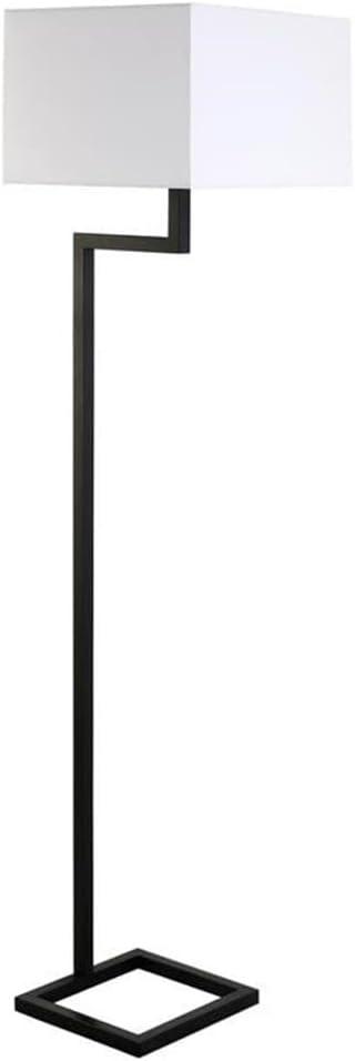 Henn&Hart 16" Blackened Bronze Metal/Fabric Floor Lamp