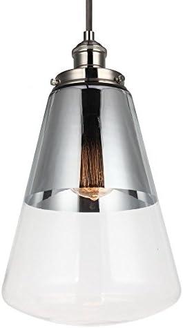 Feiss Lighting-Waveform-Pendant 1 Light in Modern Style-9.75 Inch Wide by 17 Inch High-Polished Nickel Finish -Tradit