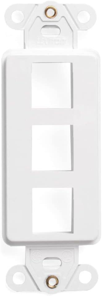 White 3-Port QuickPort Decora Insert