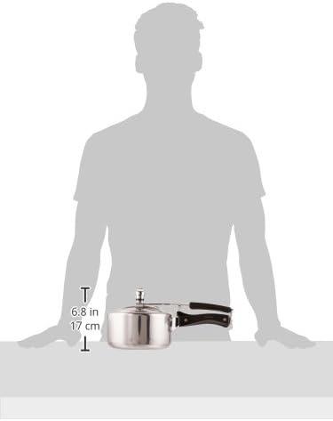 Hawkins Classic 2L Aluminum Pressure Cooker: Stovetop, Cool Touch Handle, Hand Wash, Silver, 1-Year Warranty