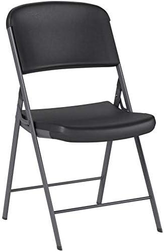 Lifetime Folding Chair, Indoor/Outdoor Commercial, Adult, Black, 4 Pack (80187)
