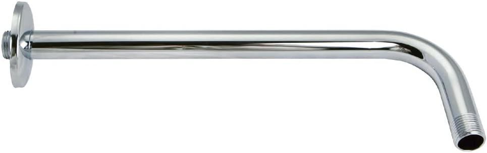 Kingston Brass Claremont 12-Inch J-Shaped Rain Drop Shower Arm with Round Flange