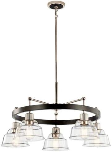 Eastmont 5-Light Polished Nickel Chandelier with Clear Glass