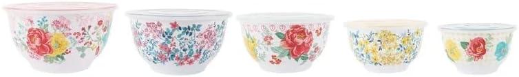 The Pioneer Woman 10-Piece Melamine Mixing Bowl Set, Fancy Flourish