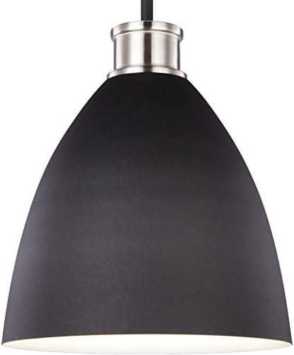 Varus Brushed Nickel 10.5" Steel Indoor/Outdoor Pendant Light