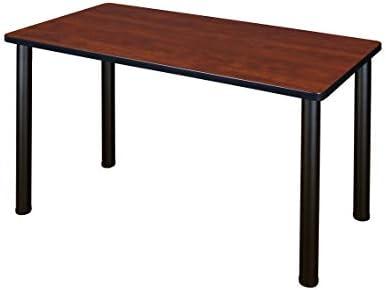 Regency Kee 72 x 24 in. Training Seminar Table- Cherry Top, Black Legs