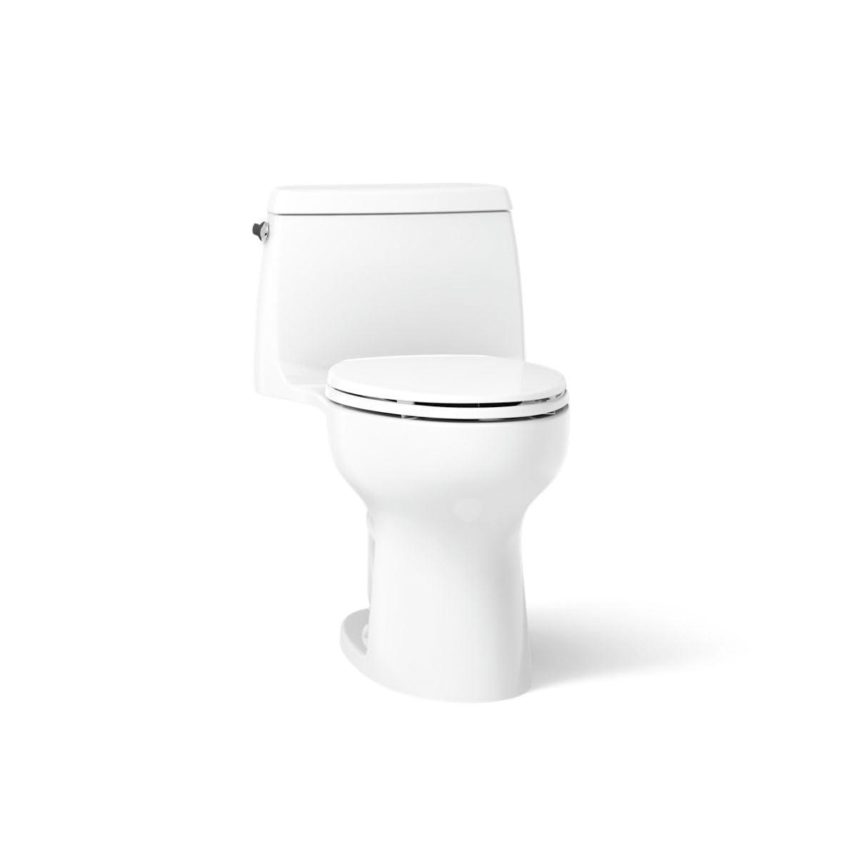 Kohler Santa Rosa Comfort Height One-Piece Compact Elongated 1.28 Gpf Toilet With Revolution 360 Swirl Flushing Technology And Continuousclean St K-30812-0