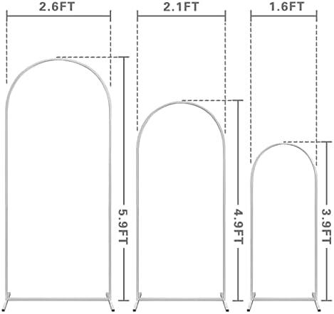White Powder Coated Metal Wedding Arch Backdrop Stand