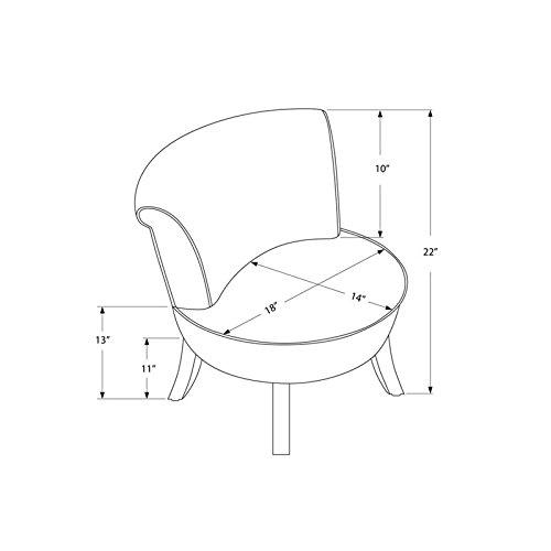 Monarch Specialties Juvenile Chair, Accent, Kids, Upholstered, White Leather Look,