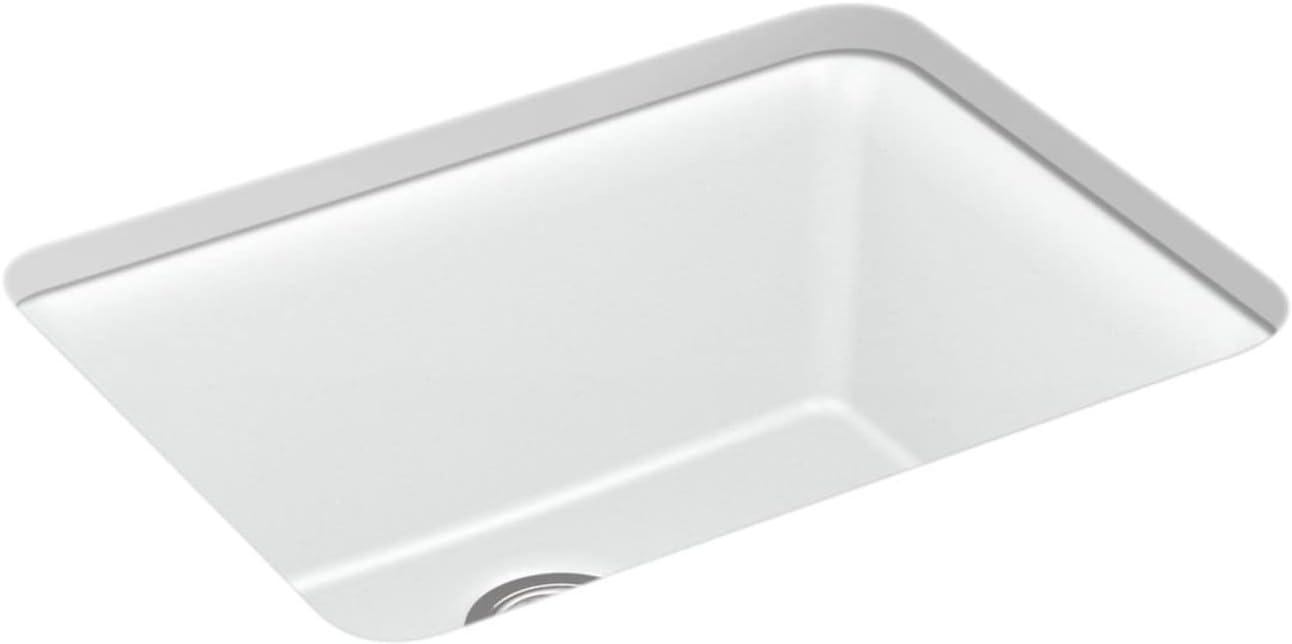 Matte White Stone Undermount Single-Bowl Kitchen Sink