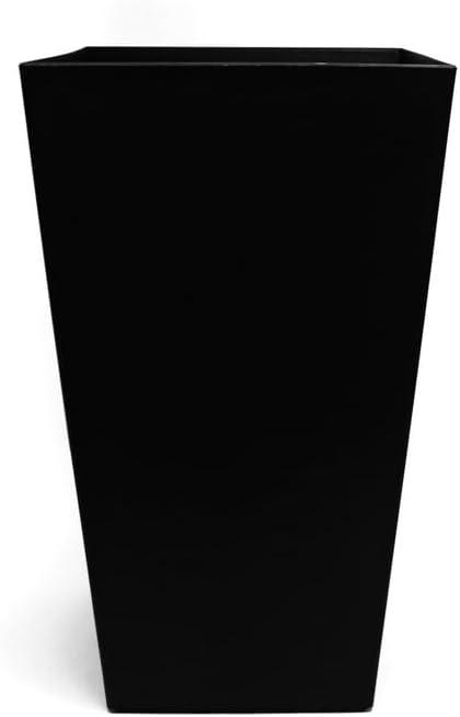 Bloem Finley Tall Tapered Square Planter 20" Black