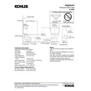 Highline Two-Piece Elongated 1.6 GPF Toilet with Pressure Lite Flush and Left-Hand Trip Lever