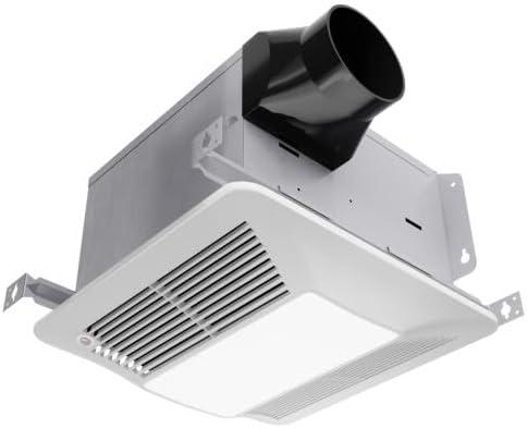 ANZZI 110 CFM 1.3 Sones Super Quiet Square Grill Ceiling Mount Sturdy 26 Watt Bathroom Exhaust Fan With Built-In LED Light Energy Star Rated