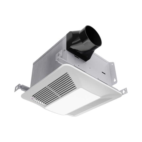 ANZZI 110 CFM 1.3 Sones Super Quiet Square Grill Ceiling Mount Sturdy 26 Watt Bathroom Exhaust Fan With Built-In LED Light Energy Star Rated