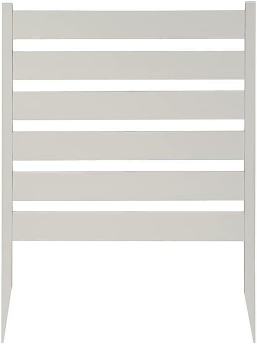 Zippity Outdoor Products 26in H x 24in W (3 Panels) No Dig Zippity Maui Fence Kit, Charcoal Color WoodTek Vinyl Fence Panel, Temporary Outdoor Border for Garden, Easy Install DIY Fence for Backyard, Patio, & Deck, ZP19066