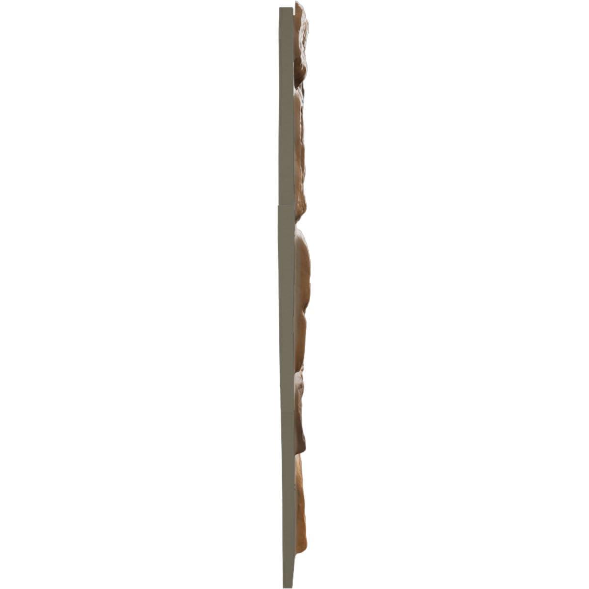 EverStone Cobblestone Faux Stone Panel, 48"W x 23 3/4"H x 1 1/8"D, Rustic Roast Color