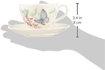 Butterfly Meadow Porcelain Teacup and Saucer Set