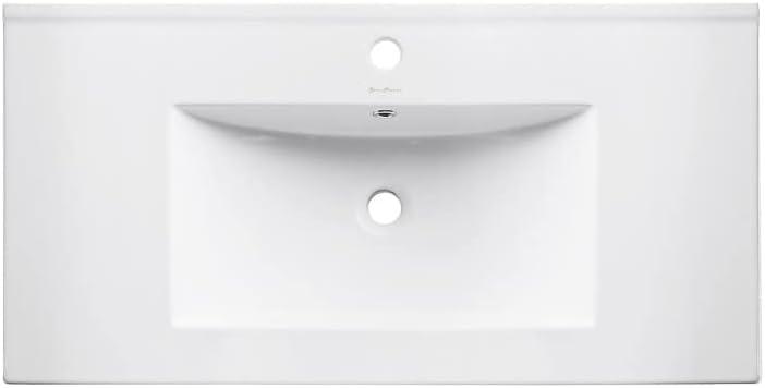 Pierre 30 Single, Open Shelf, Metal Frame Bathroom Vanity