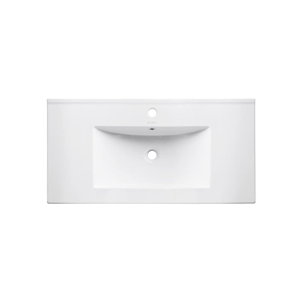 Pierre 30 Single, Open Shelf, Metal Frame Bathroom Vanity