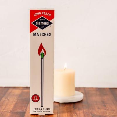 Diamond Greenlight Long Reach Matches, Large Strike on Box Style, 75 Count Ignitions 9.5" Long