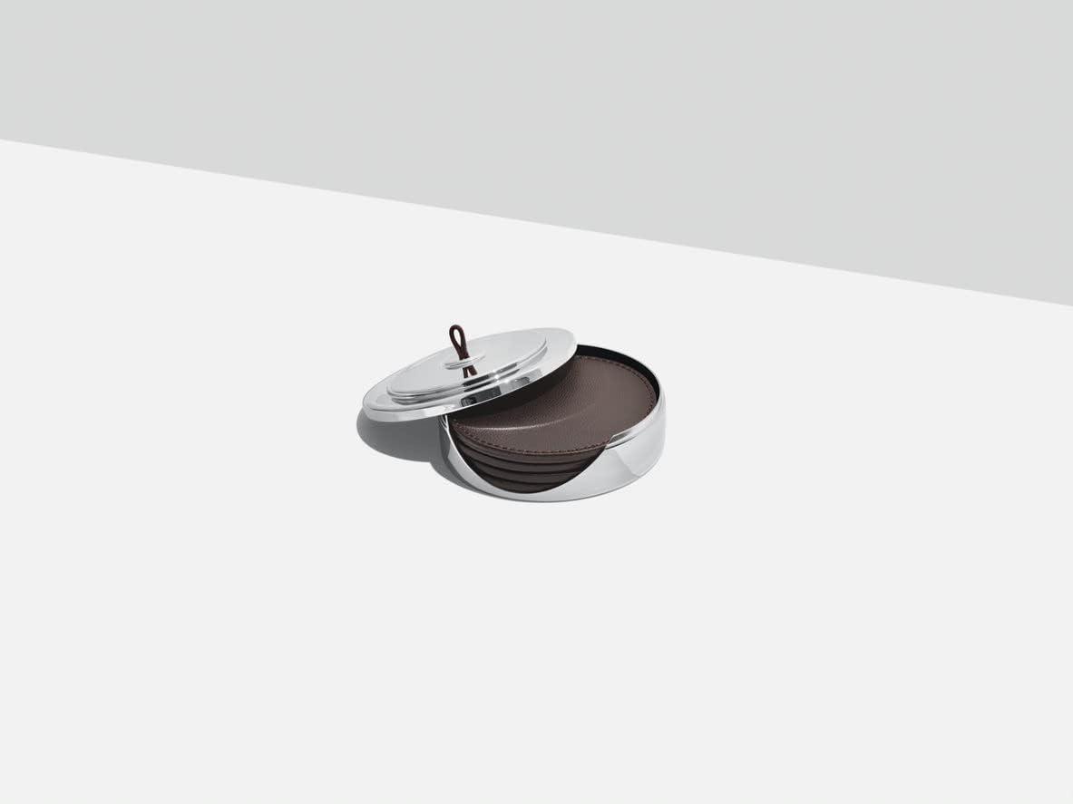 Georg Jensen Manhattan Coaster Set with Holder | Wayfair