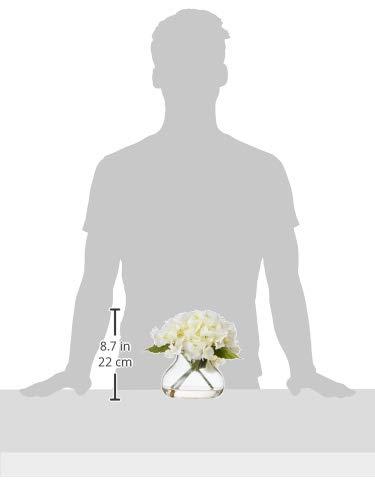 Blooming Hydrangea with Vase, Cream - Nearly Natural: Elegant Faux Hydrangea Arrangement, Indoor Spring Decor