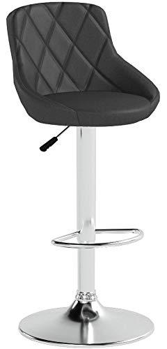 MarketLane Bar Stools Set of 2,Modern PU Leather,Armless with Backrest Swivel Bar Stools,Height Adjustable Swivel Barstool Hydraulic Island Bar Stools Armless Kitchen Counter Bar Chairs,Black